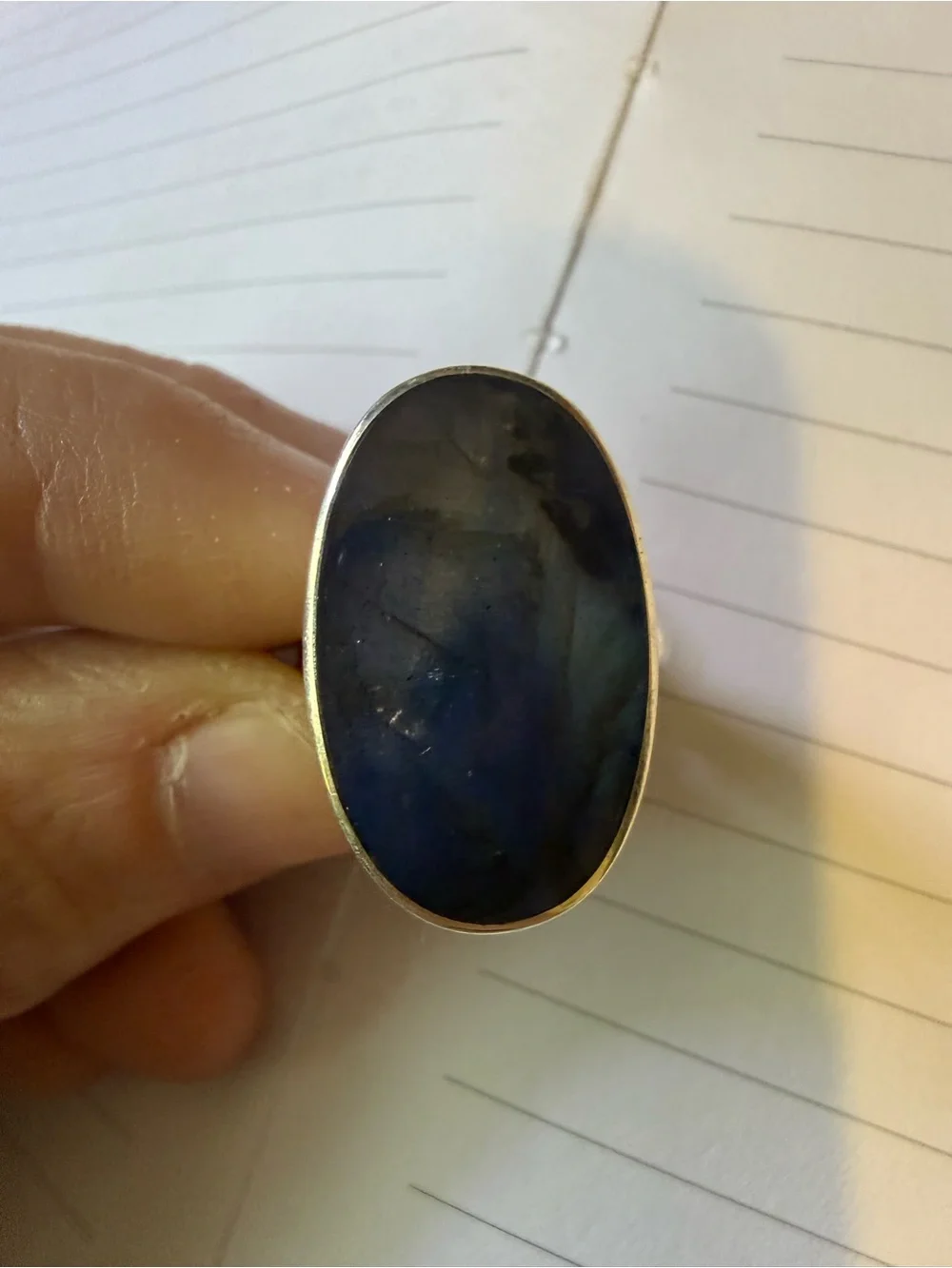 Labradorite sterling silver artisan ring